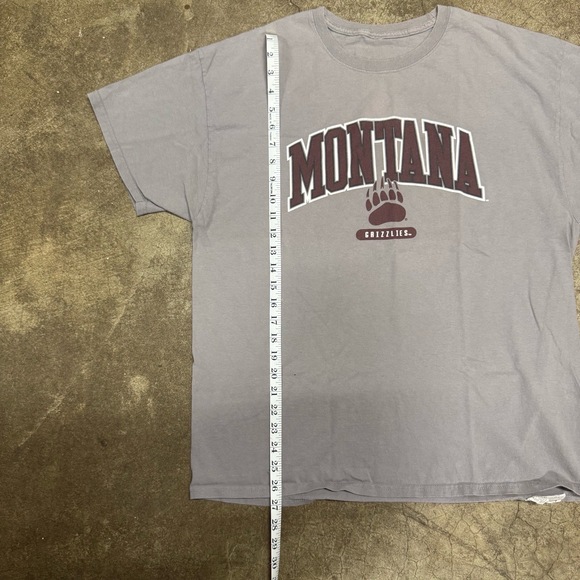 Montana Grizzlies T-Shirt Mens Size XL Grey Collegiate Fan Gear Logo Print Athle - Picture 4 of 5